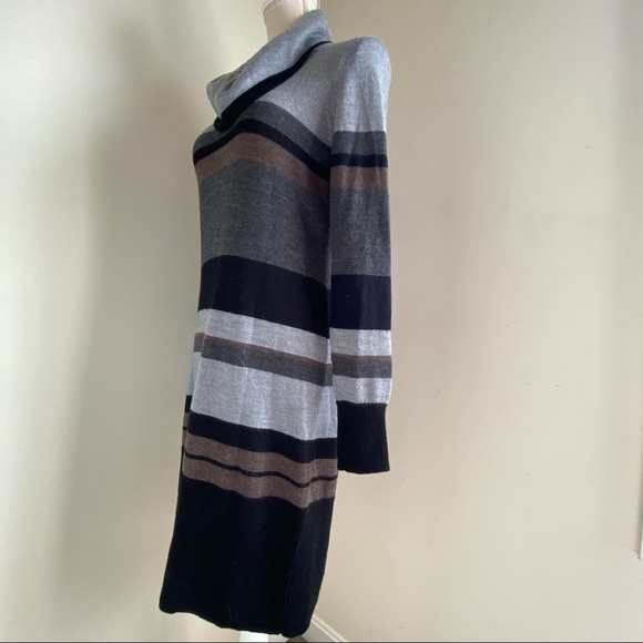 LOFT Turtleneck Striped Sweater Dress - Picture 6 of 16